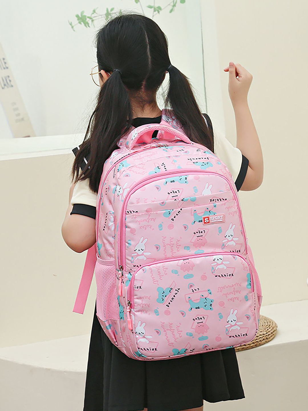 

SYGA Unisex Kids Graphic Backpack, Pink