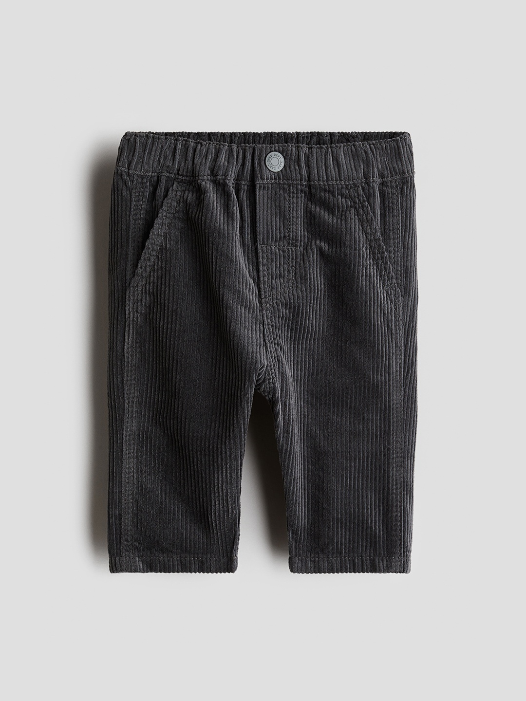 

H&M Boys Cotton Corduroy Trousers, Grey