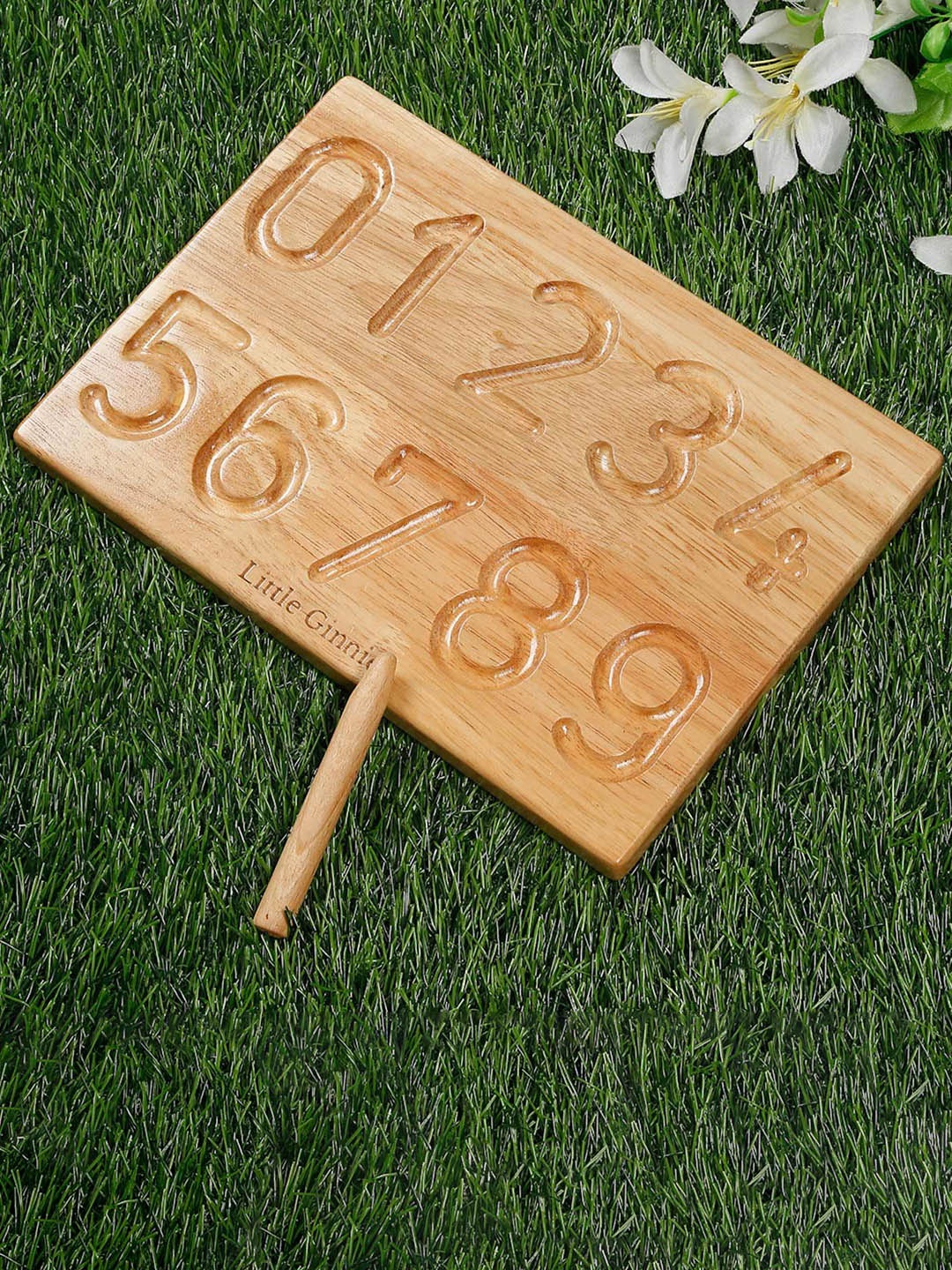 

LITTLE GINNIE 1-10 Wooden Number Board, Brown