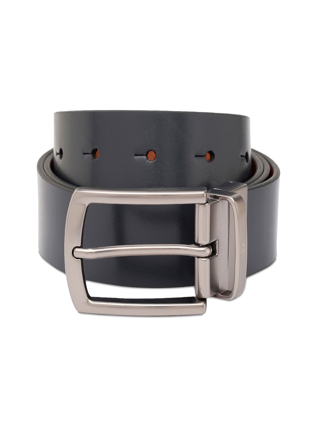 

United Colors of Benetton Men Leather Reversible Formal Belt, Navy blue