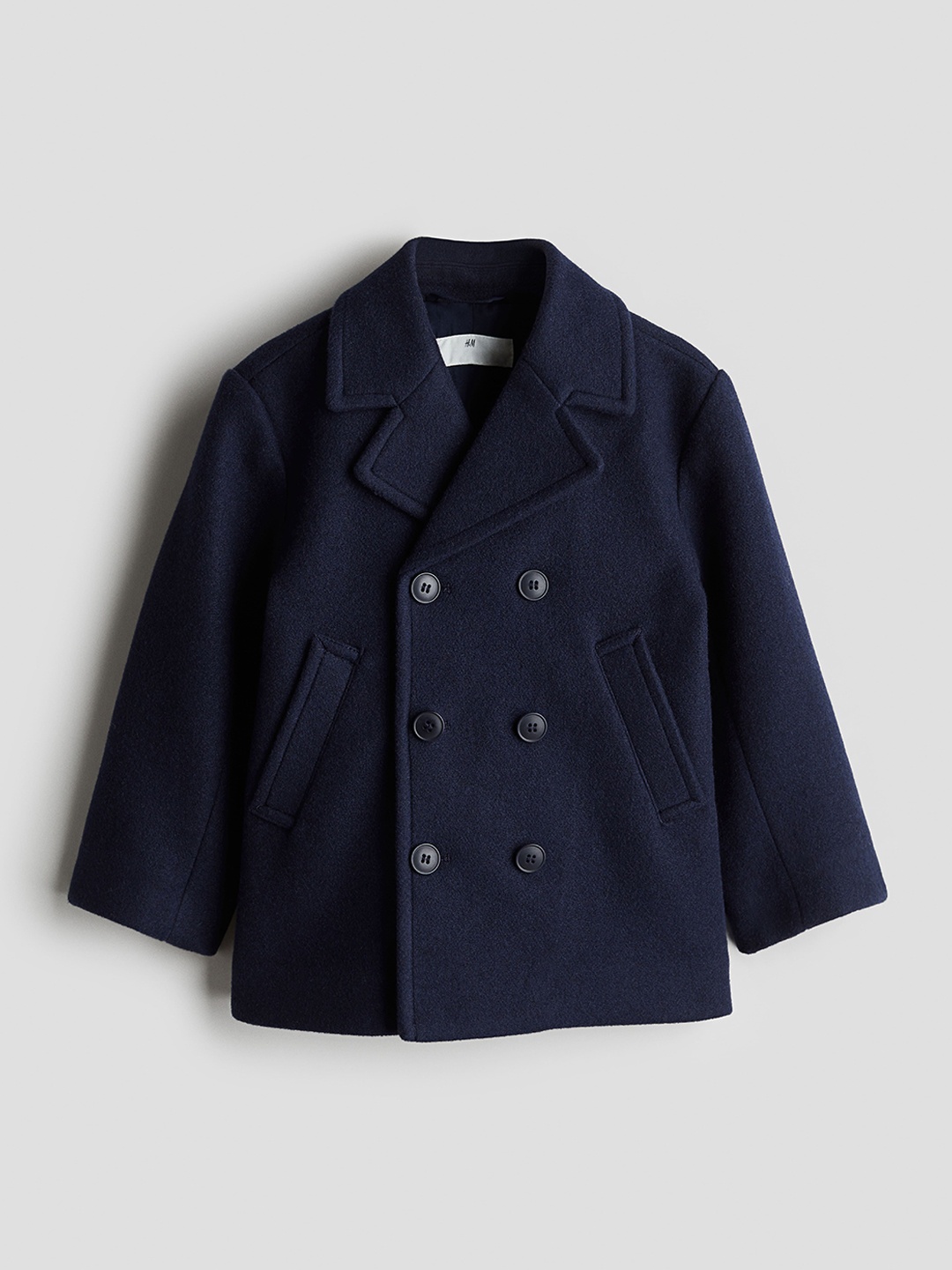 

H&M Double Breasted Pea Coat, Navy blue