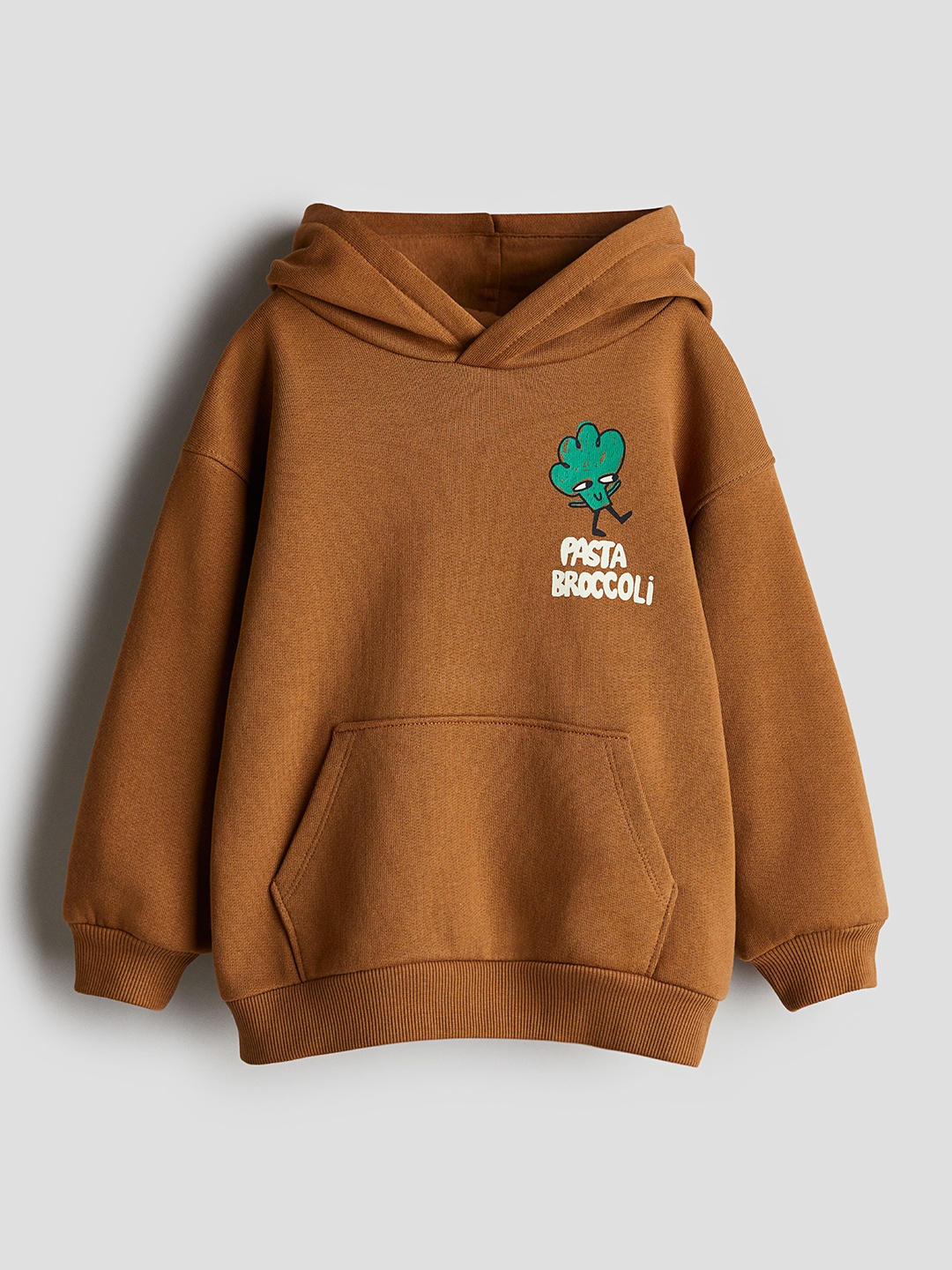 

H&M Boys Print-Detail Hoodie, Brown