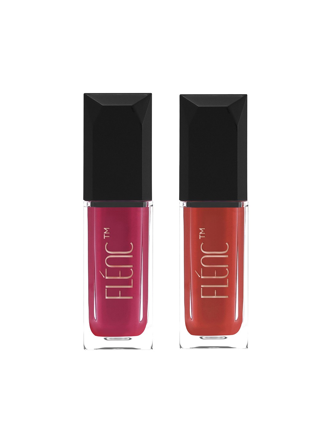

FLENC 2Pc Cryla Smudge-Proof Velvet Matte Liquid Lipstick- 5 ml Each -Kuala Lumpur- Sydney, Pink