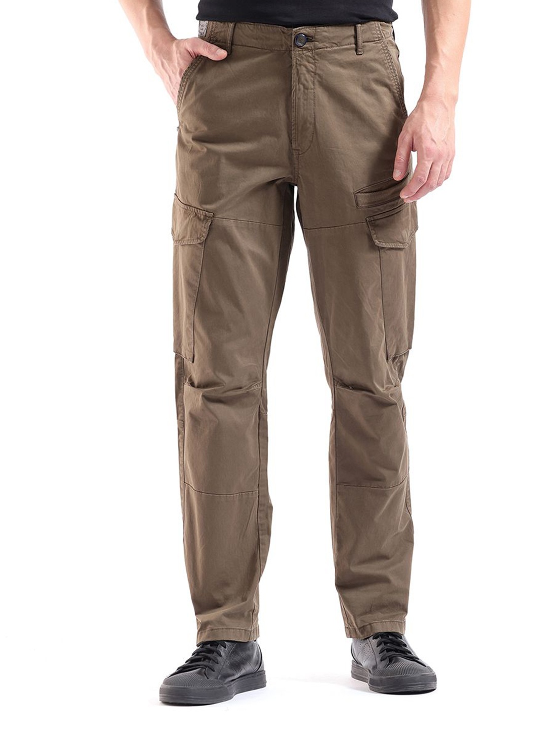 

RARE RABBIT Men CEDER-1 Regular Fit Cargo Trousers, Brown