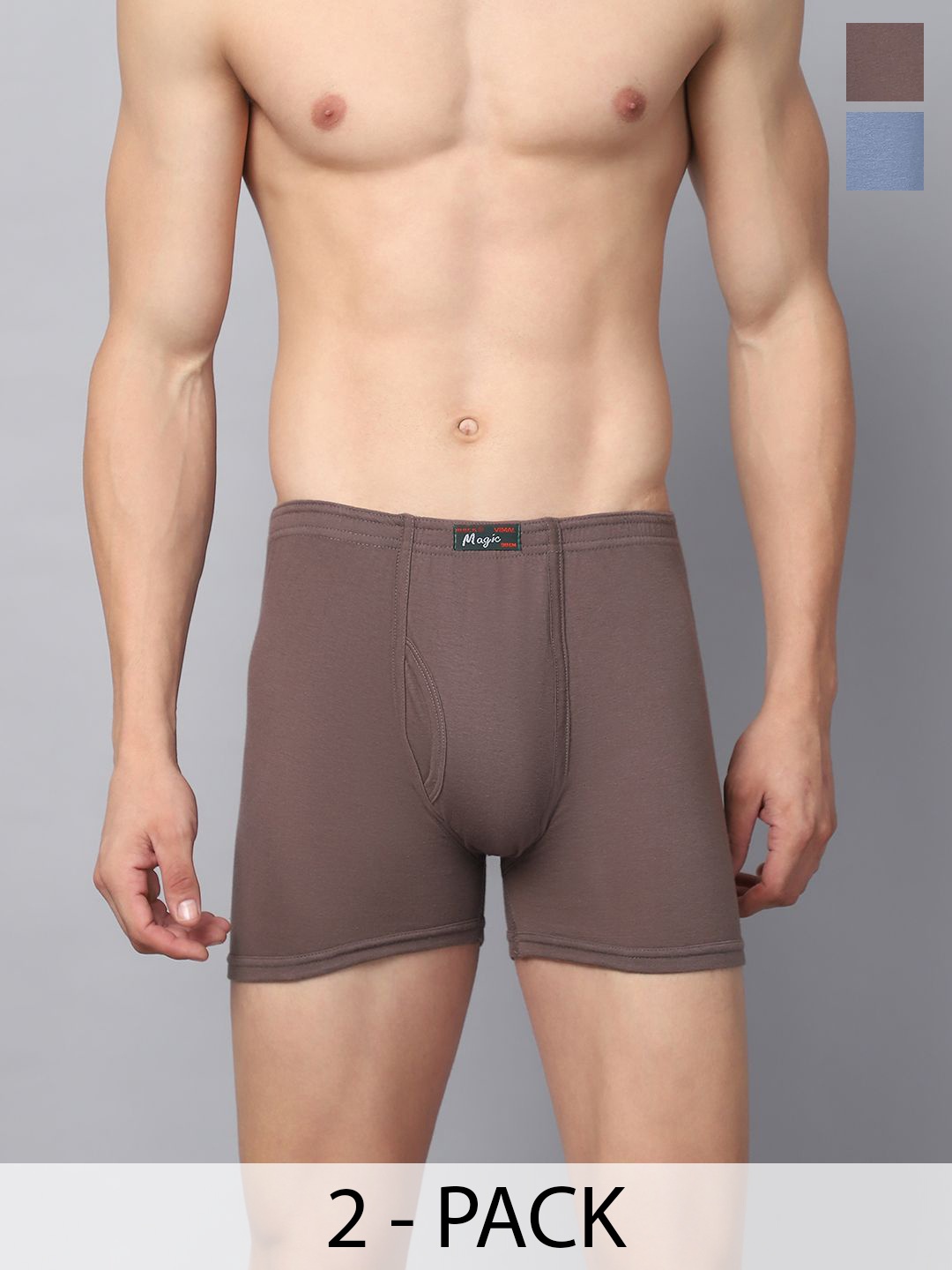 

VIMAL JONNEY Men Assorted Pack Of 2 Assorted Trunks MAGIC__RED__C__02