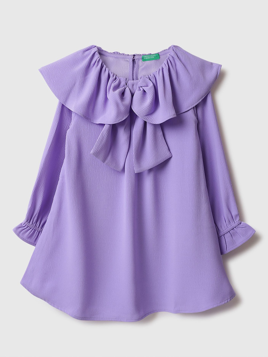 

United Colors of Benetton Girls A-Line Mini Dress, Purple
