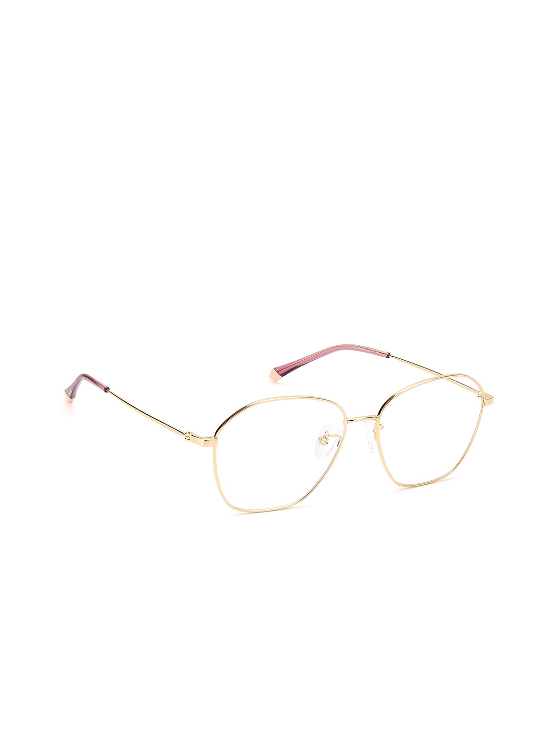 

Polaroid Women Rimless Aviator Oval Shape Frames, Gold