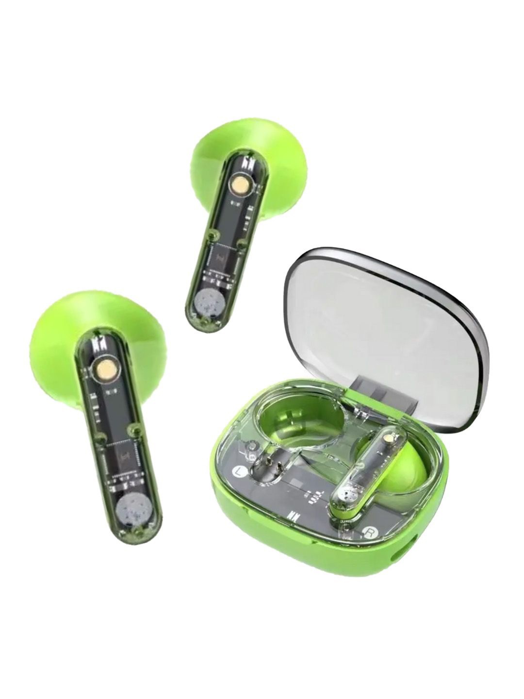 

zusix Printed 5.3 Bluetooth Truly Wireless Earbuds, Green