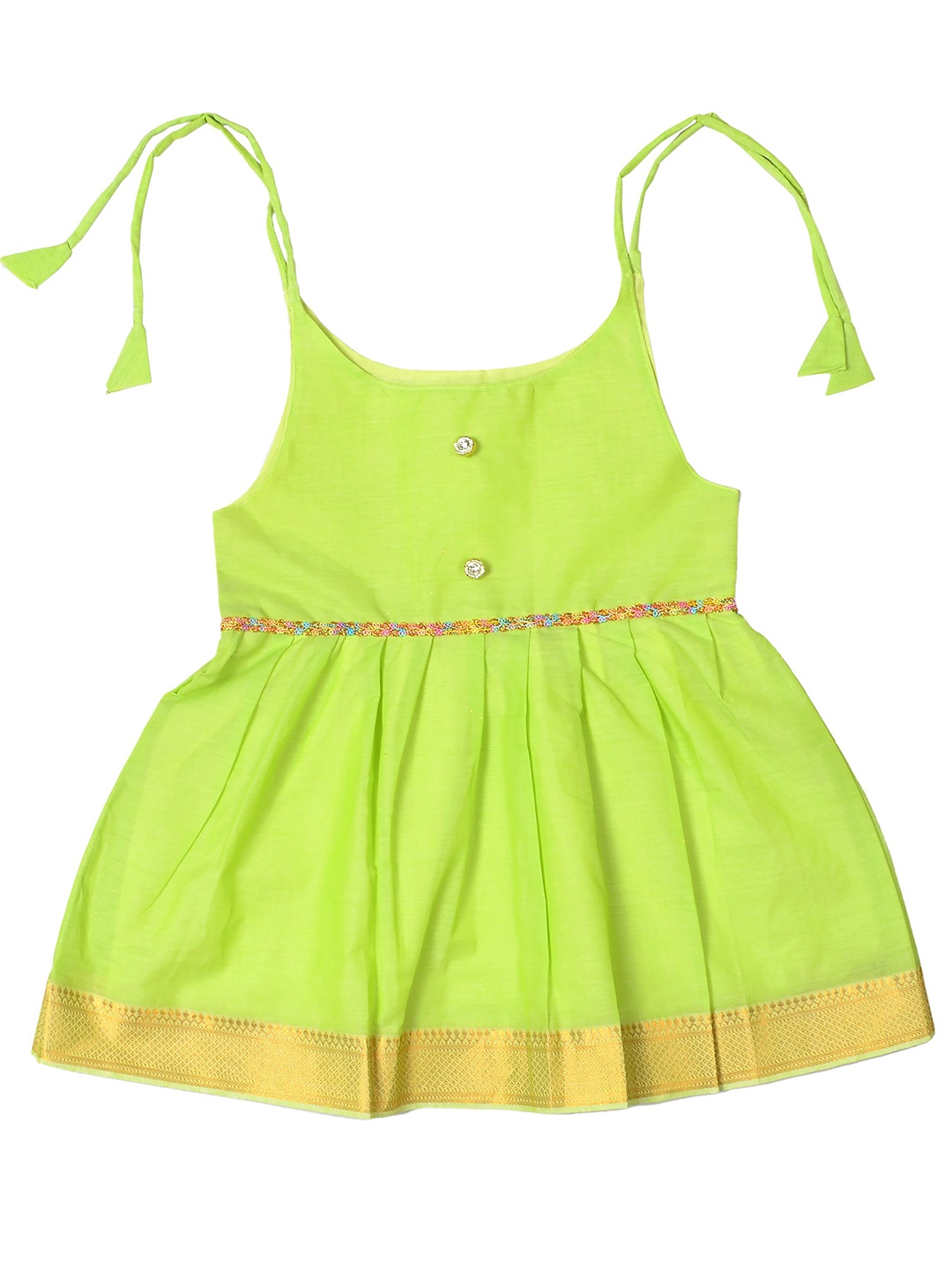 

BAESD Girls Mangala Gowri Cotton Ethnic Dress, Green