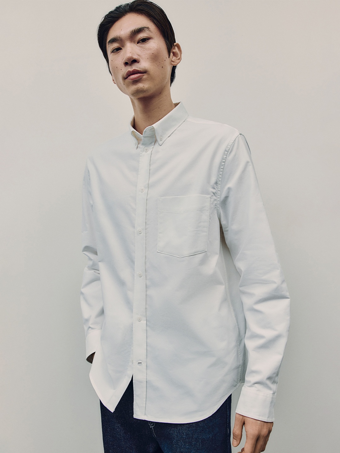 

H&M Pure Cotton Oxford Shirt, White