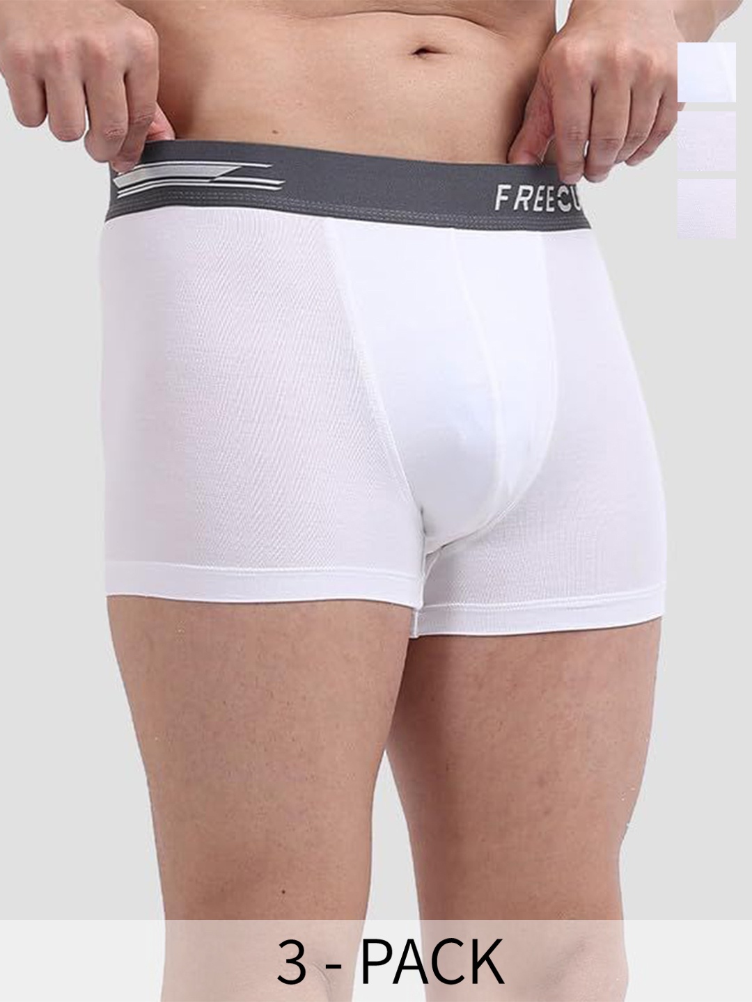 

FREECULTR Pack Of 3 Anti Bacterial Micromodal Airsoft Trunk, White