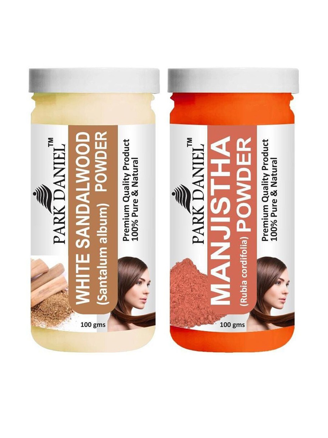

Park Daniel Set Of 2 White Sandalwood & Manjistha Powder Face Pack - 100 g Each, Transparent