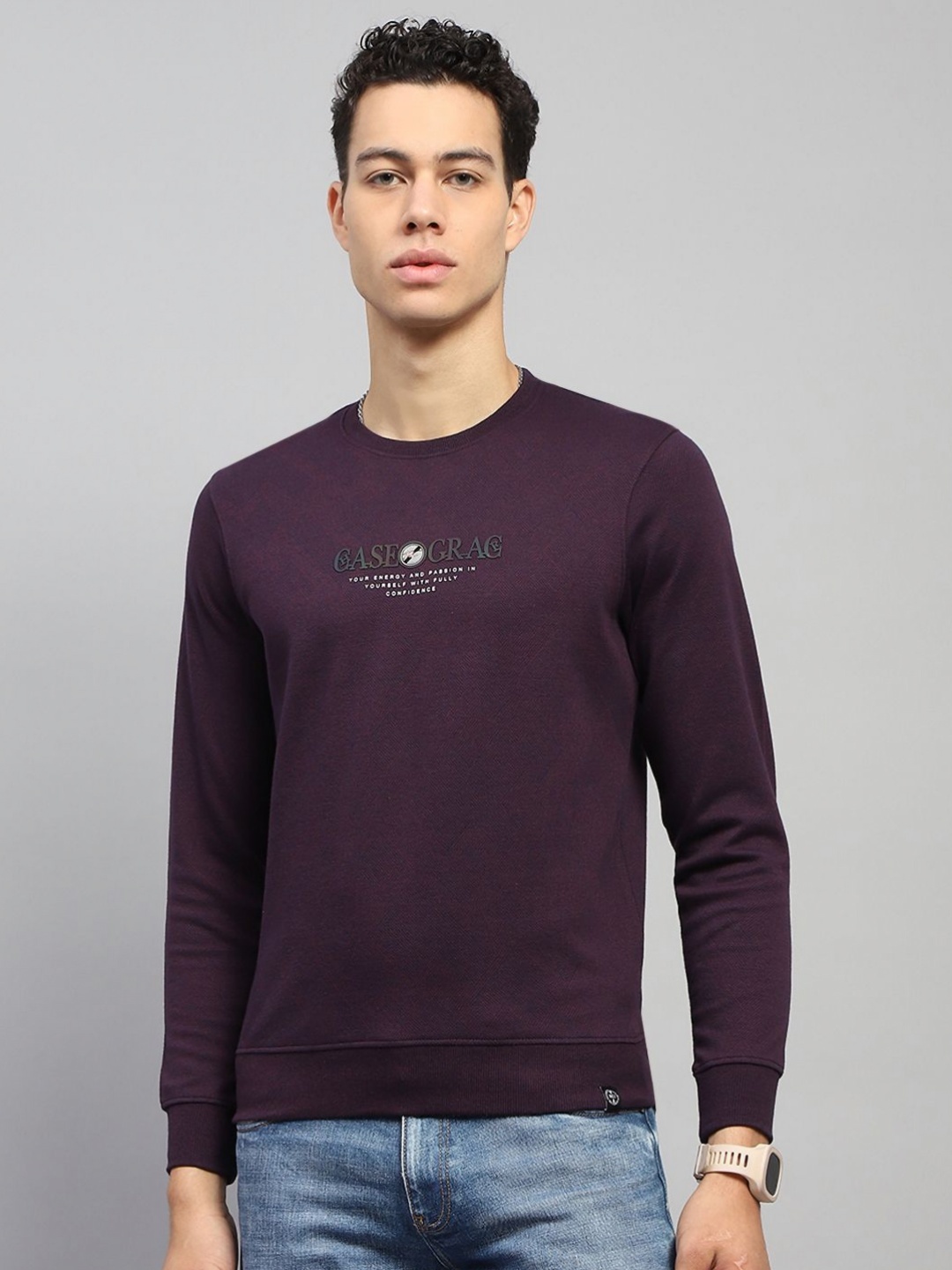 

Monte Carlo Men Printed T-shirt, Burgundy