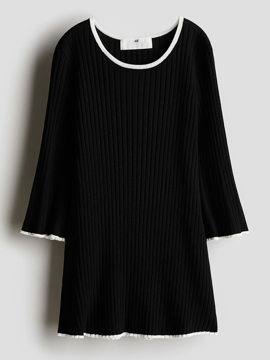 

H&M Girls Rib Knit Dresses, Black