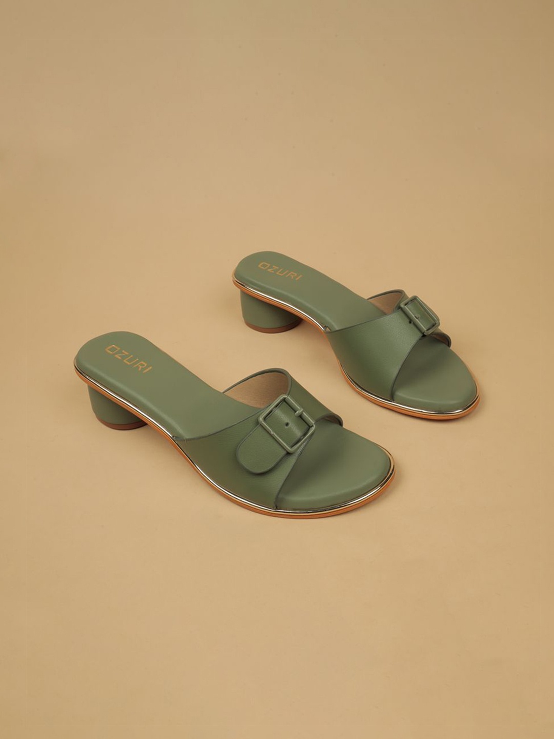 

Ozuri Block Sandals, Green