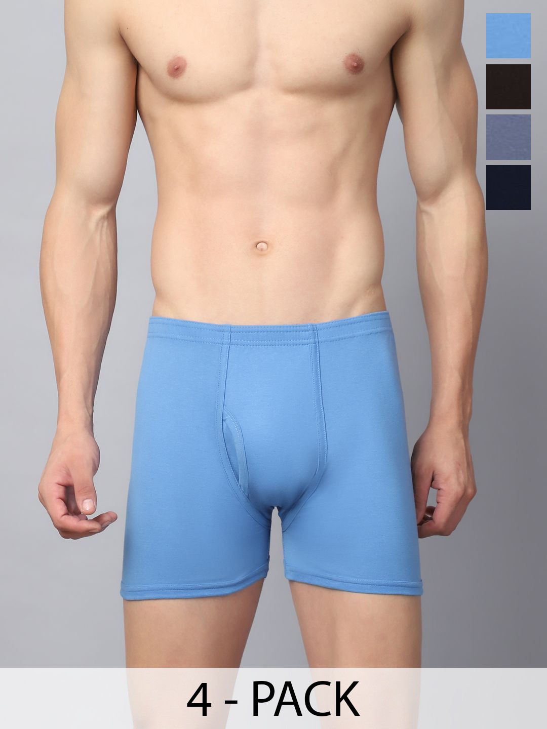 

VIMAL JONNEY Pack Of 5 Assorted Cotton Elastic Trunks JONNEY__BLUE__C__05
