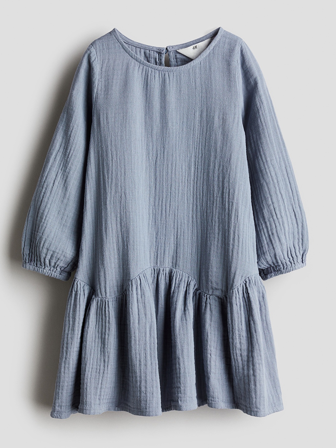 

H&M Girls Woven Cotton Dress, Blue