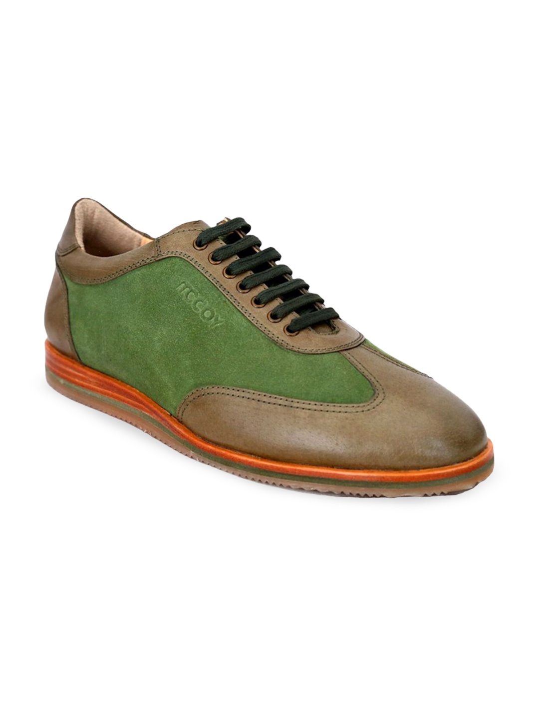 

Mccoy Men's Classic Leather Lace-Ups Shoes, Olive