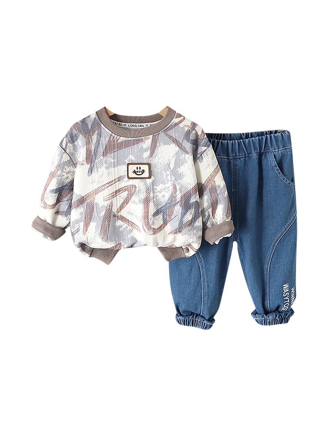 

StyleCast x Revolte Boys Printed T-shirt with Trousers, Blue