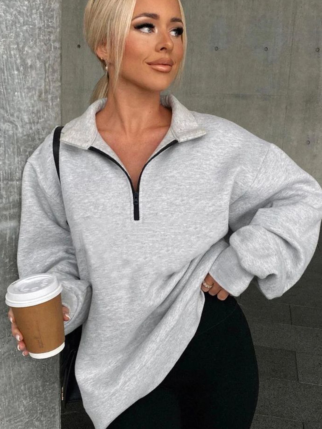 

LULU & SKY Long Sleeve Oversize Fit Sweatshirt, Grey