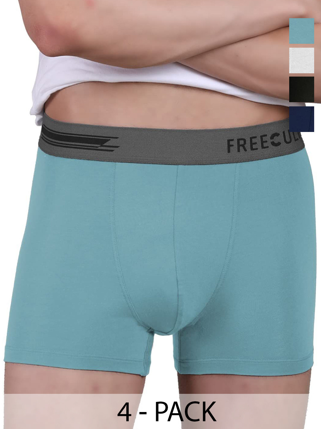 

FREECULTR Pack Of 4 Anti-Bacterial Trunks, Blue