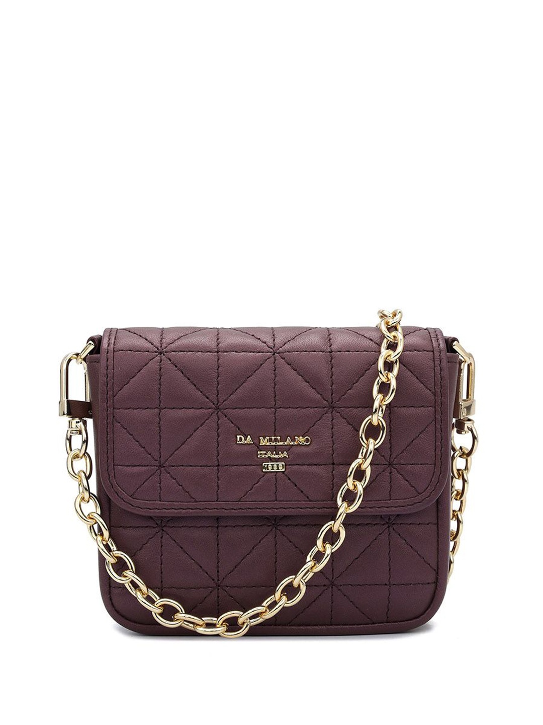 

Da Milano Textured Sling Bag, Maroon