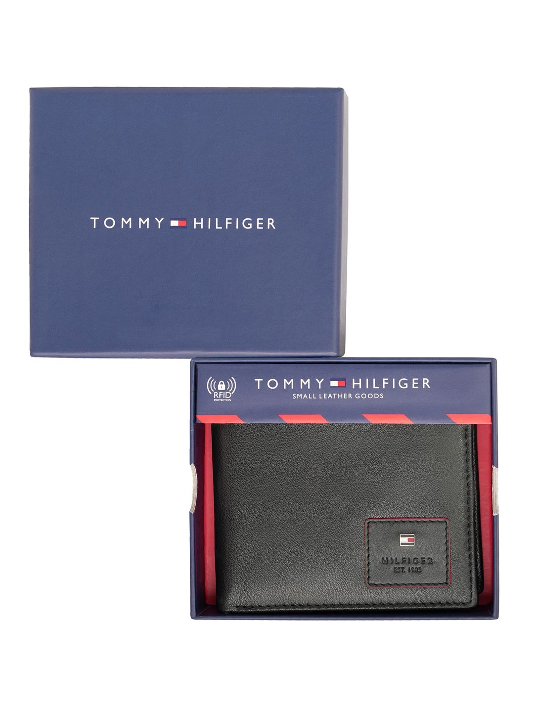 

Tommy Hilfiger Men Leather Two Fold Wallet, Black