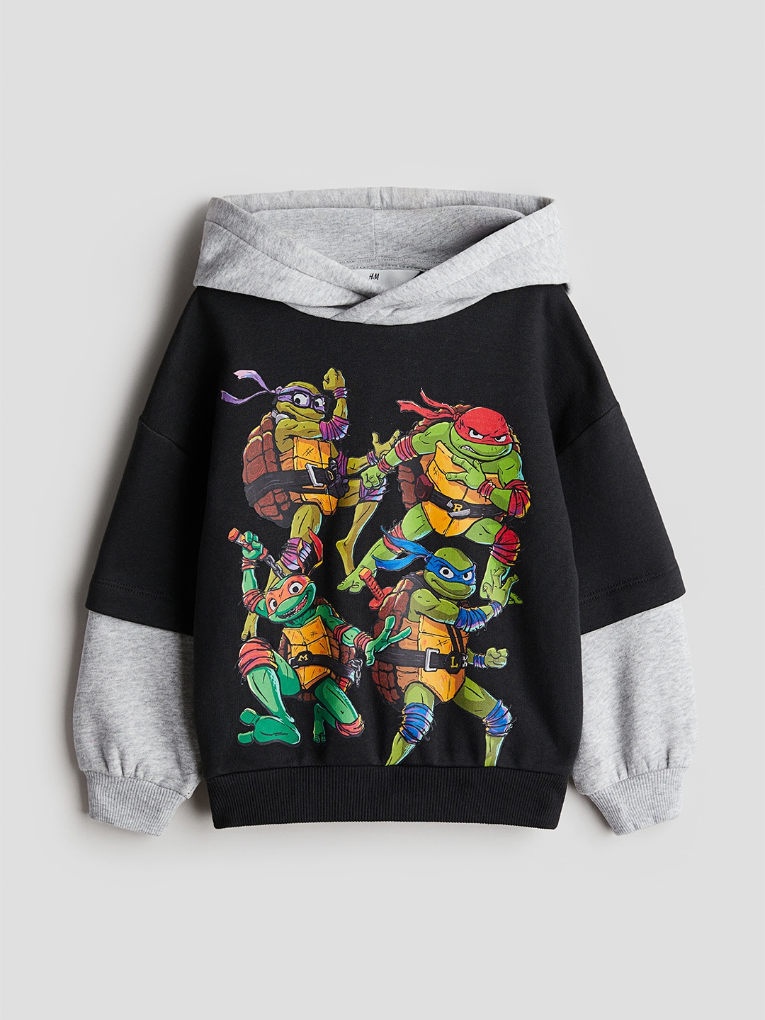 

H&M Boys Printed Hoodie, Black