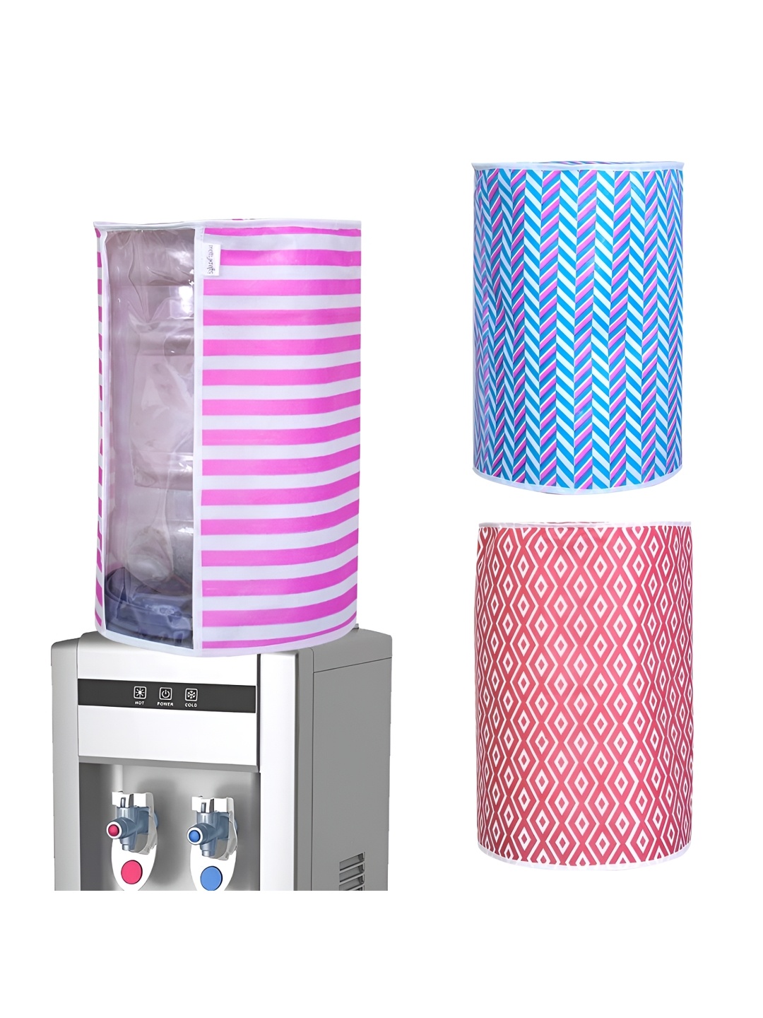 

prettykrafts 3Pcs Blue & Pink Printed Water Dispenser Bottle Covers
