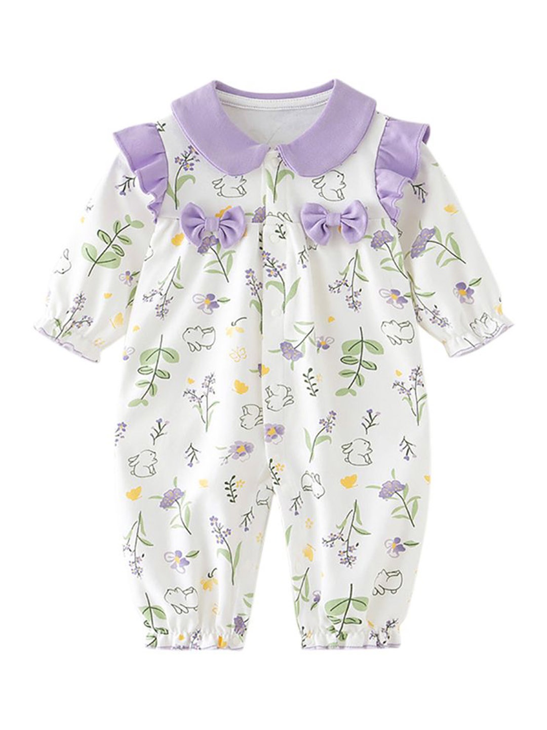 

StyleCast x Revolte Girls Printed Cotton Rompers, Purple