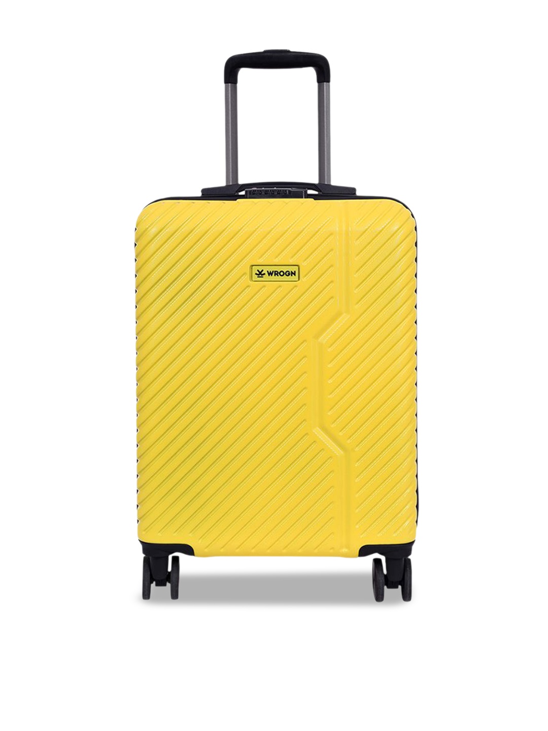 

WROGN Hard-Sided Small Yellow Unisex Trolley Bag