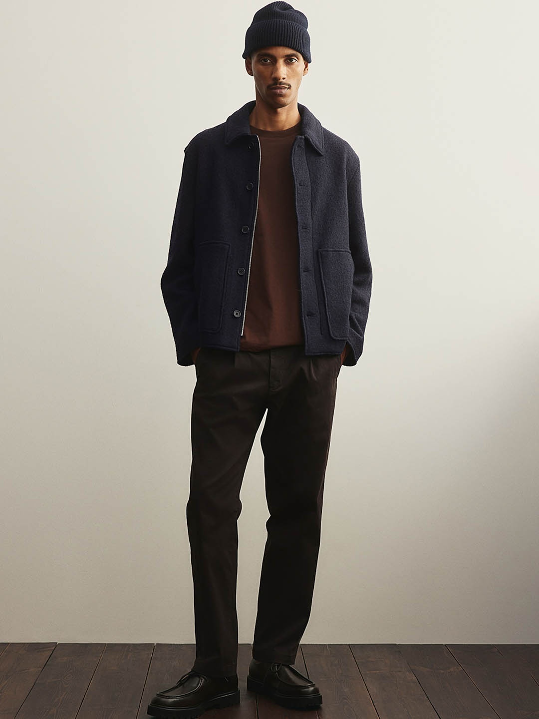 

H&M Long Sleeve Jackets, Navy blue