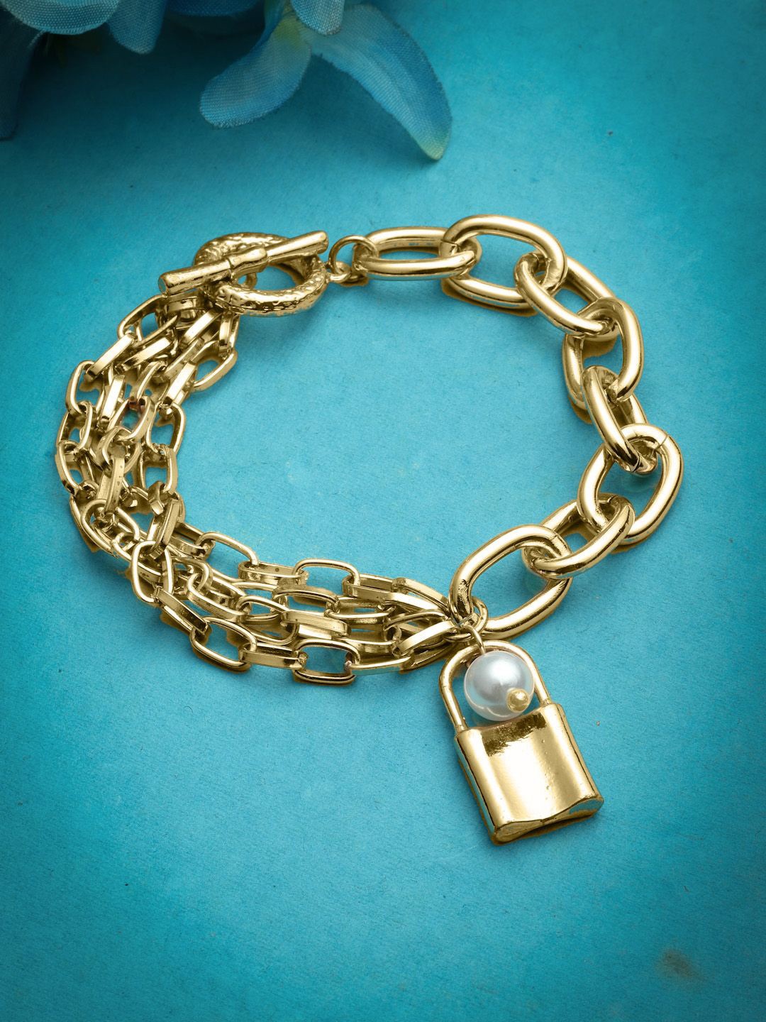 

Sanjog Gold-Plated Charm Bracelet