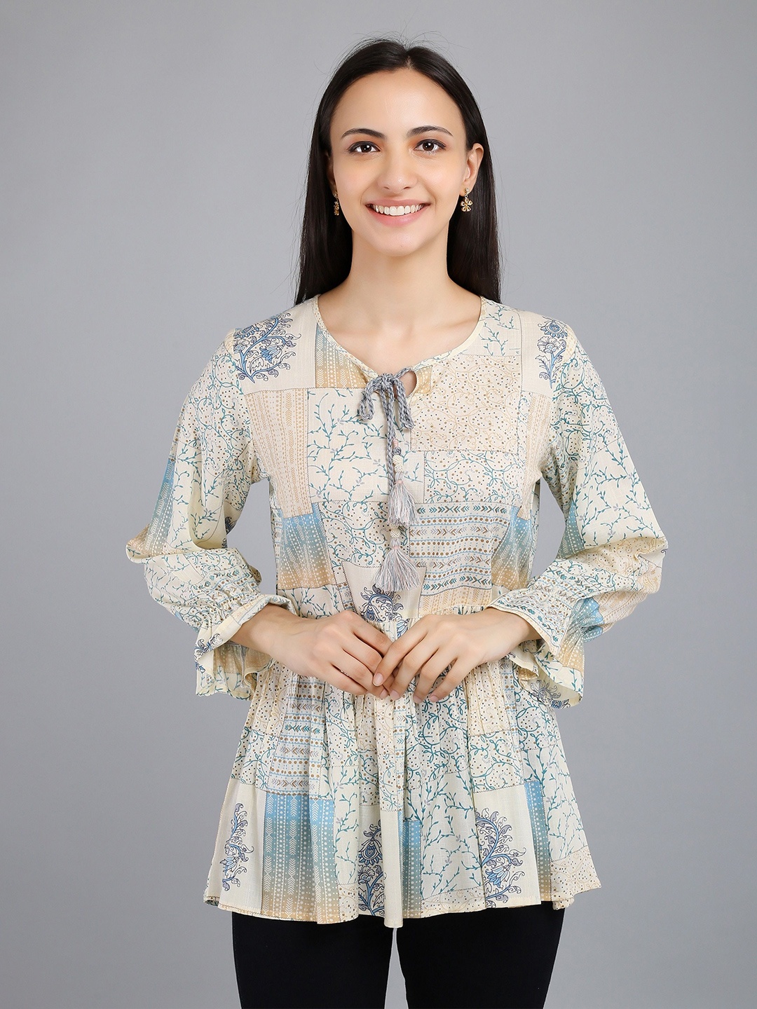 

VAPPSYAM Printed Tunic, Blue