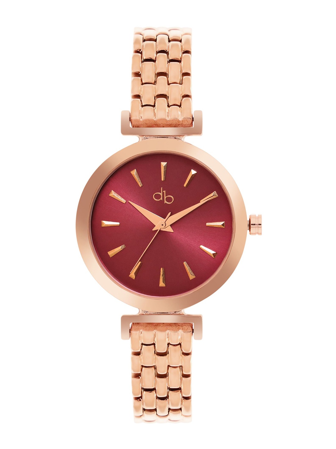 

DressBerry Women Brass Dial & Straps Analogue Watch DB-SS24-8A, Maroon