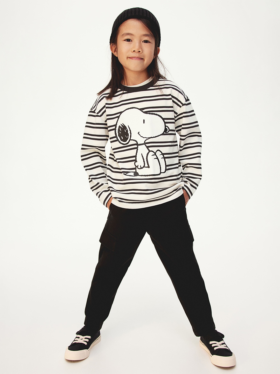 

H&M Boys Printed Pure Cotton T-Shirt, Black