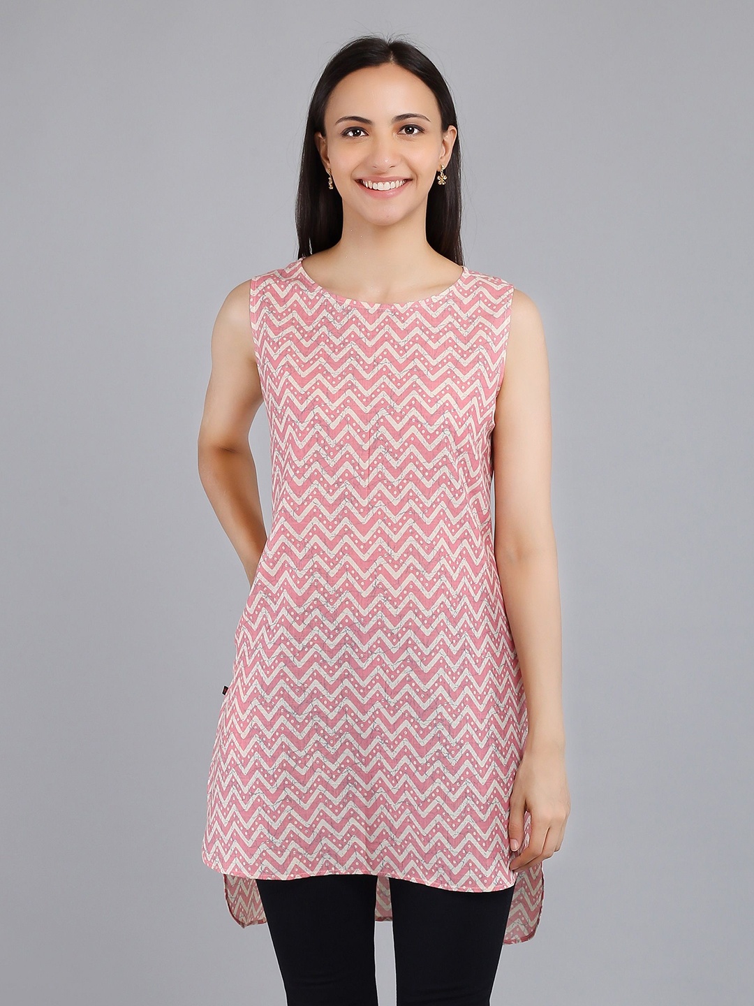 

VAPPSYAM Striped Tunic, Red
