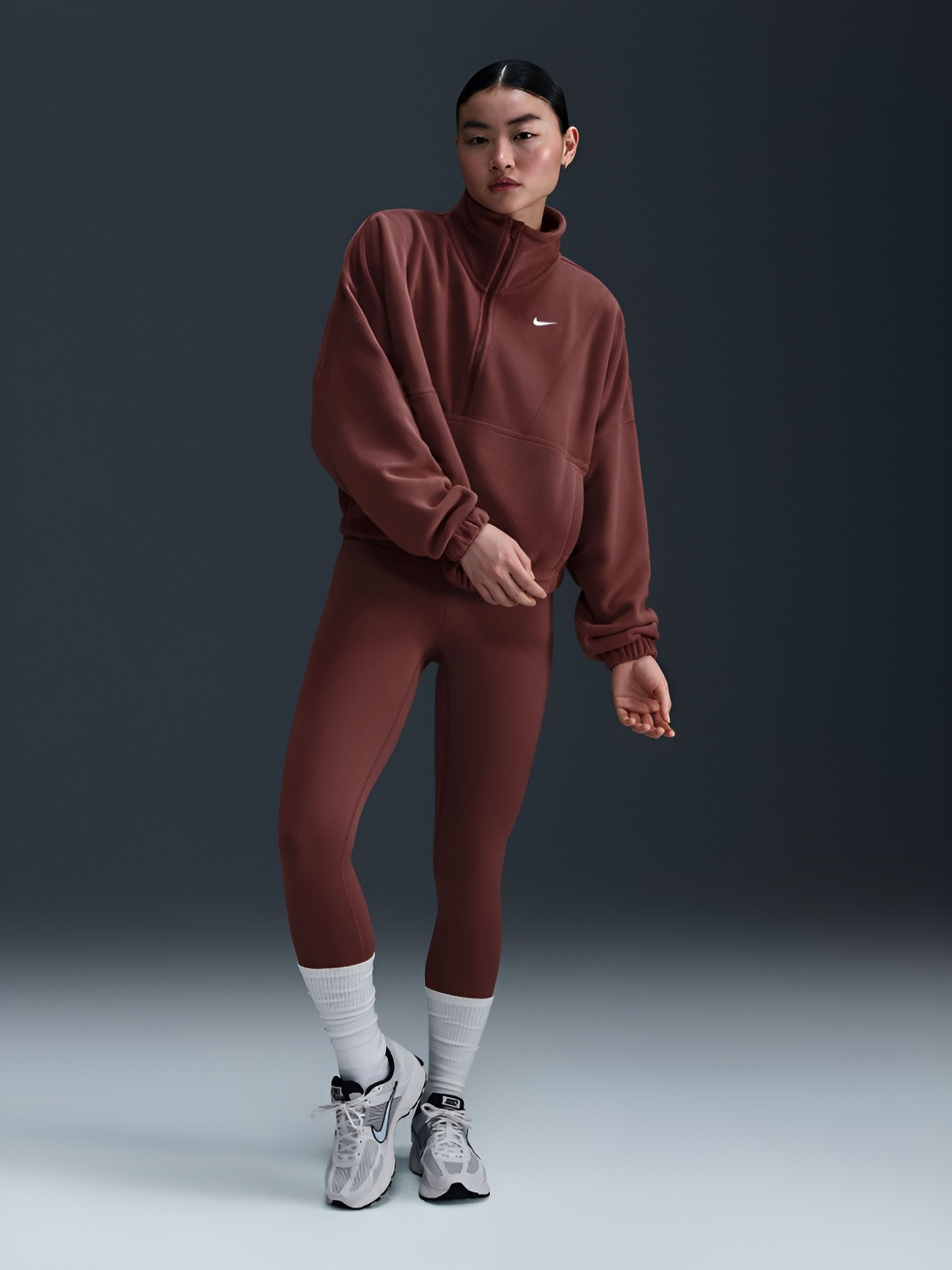 

Nike Zenvy Women's Gentle-Support High-Waisted Full-Length Leggings, Brown