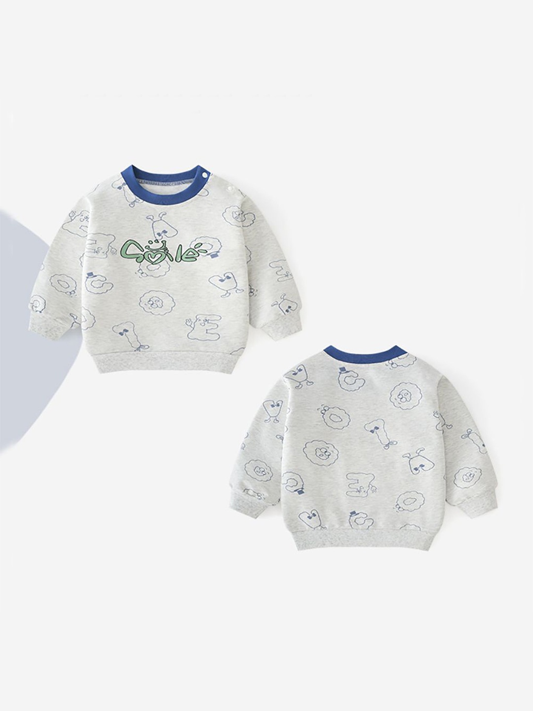 

StyleCast x Revolte Boys Printed Sweatshirt, Grey