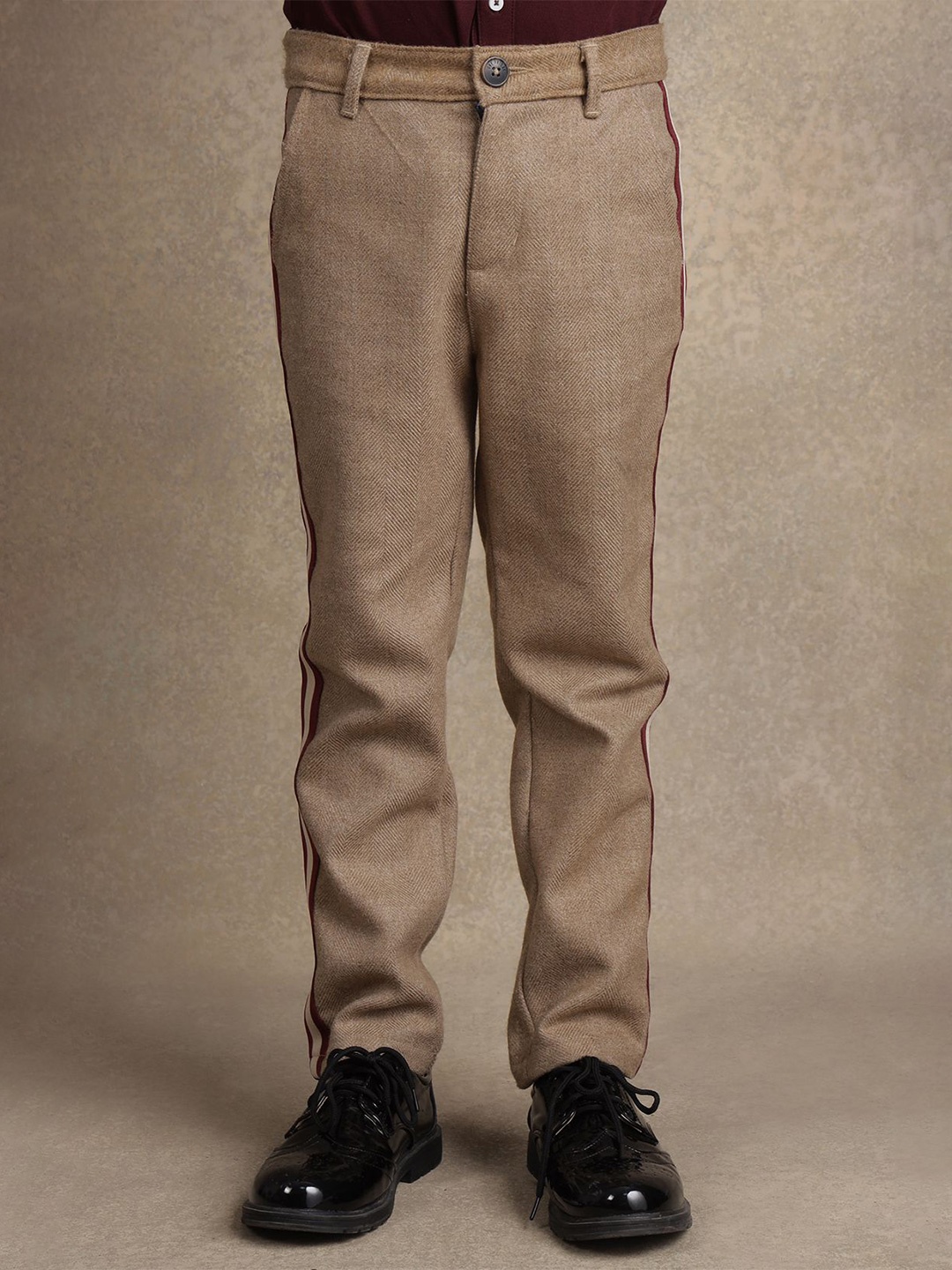 

One Friday Boys Relaxed Regular Fit Chinos Trousers, Beige