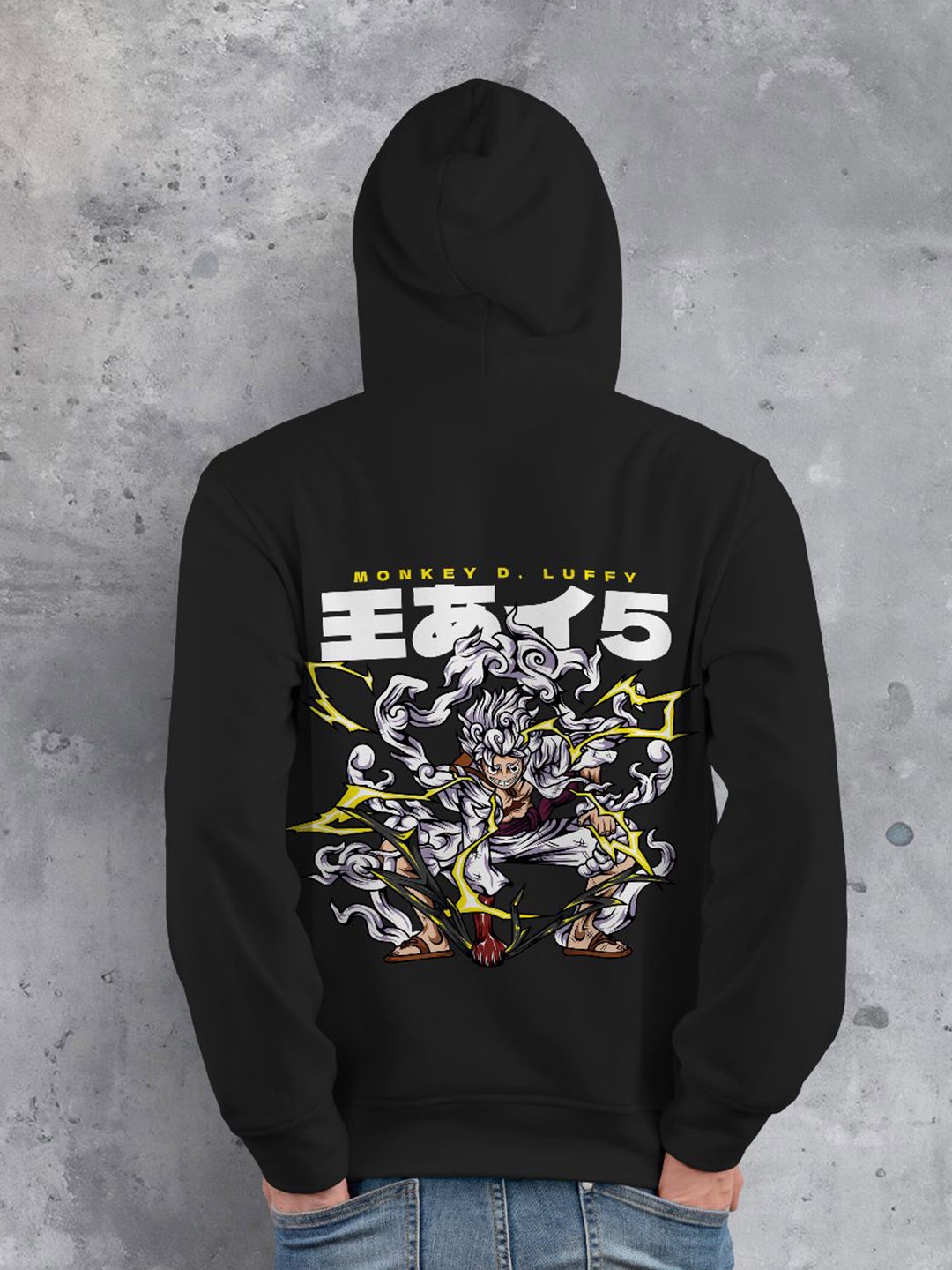 

fanideaz Men Printed Hooded Sweatshirt, Black