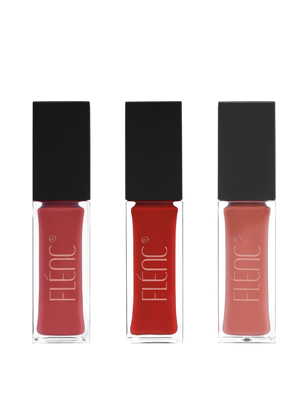 

FLENC 3Pc Ritzy Glossy Liquid Lipstick- 10ml Each-Montreal- Moscow- Helsinki, Pink