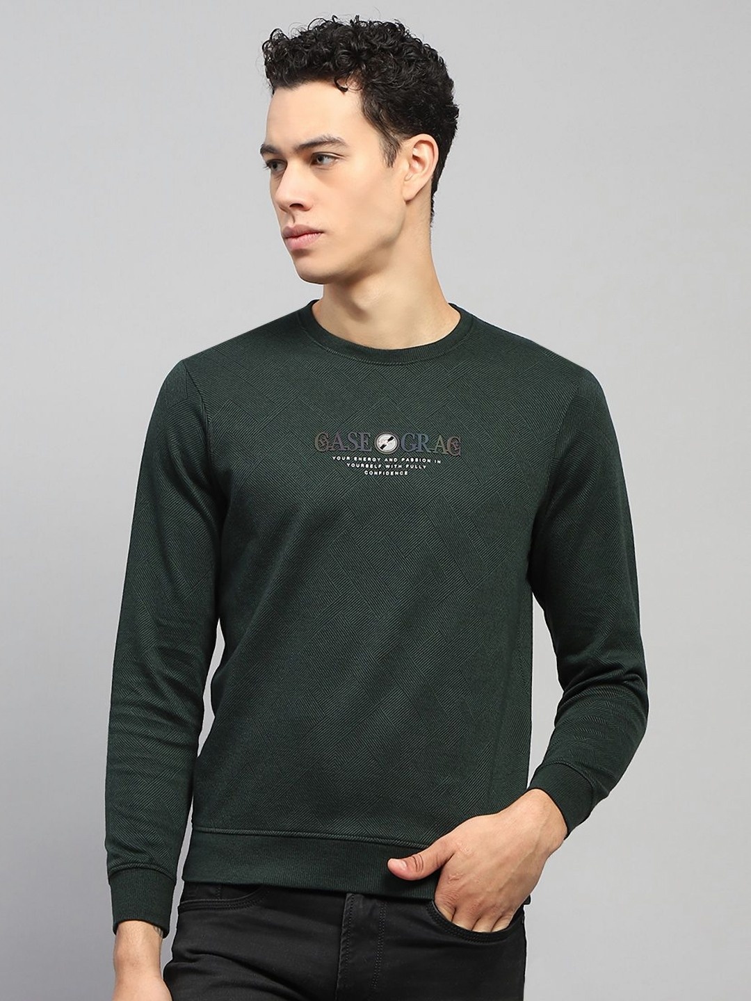 

Monte Carlo Men Typography Printed T-shirt, Green