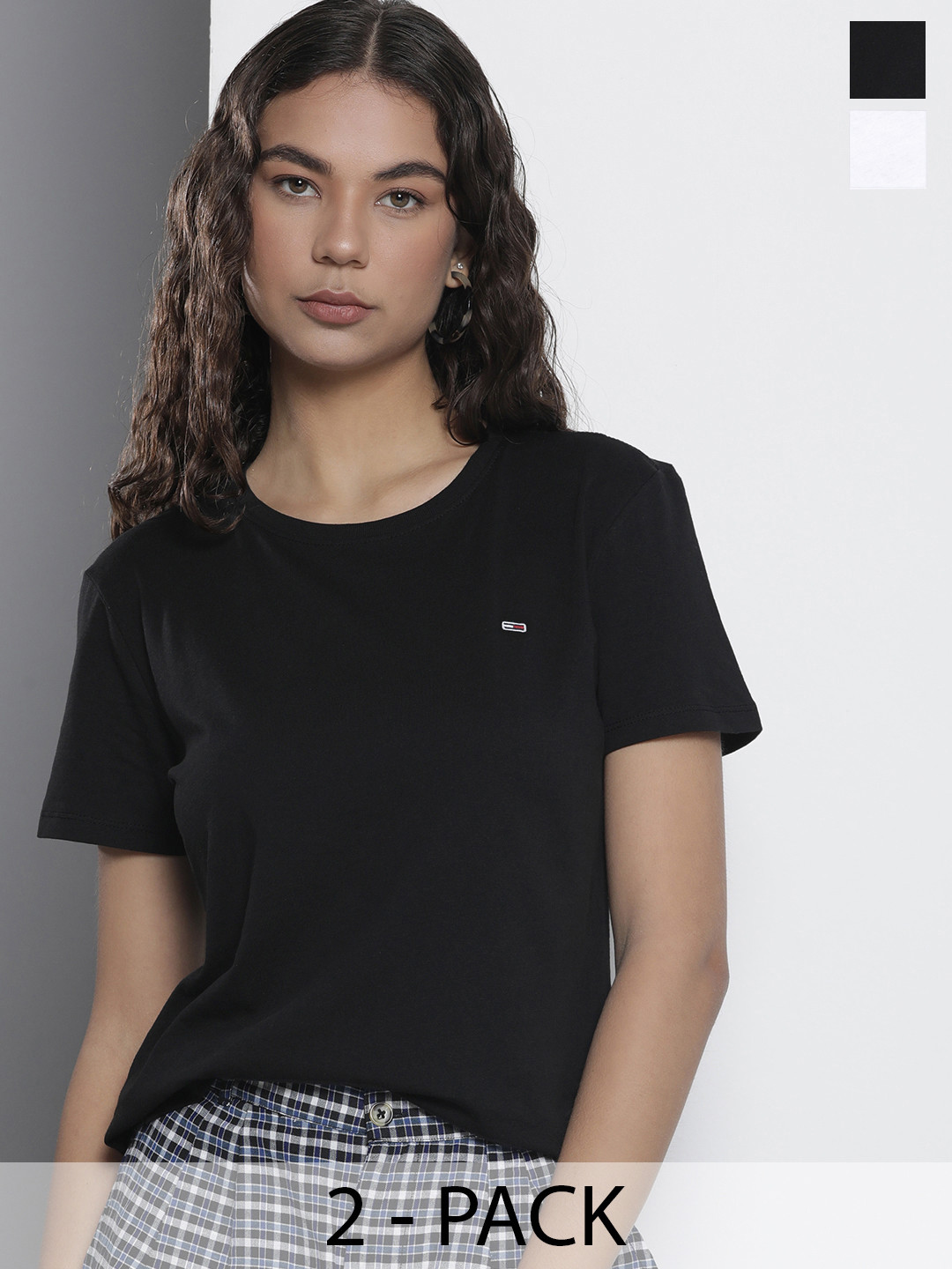 

Tommy Hilfiger Set of 2 Pure Cotton Slim Fit T-shirts, Black