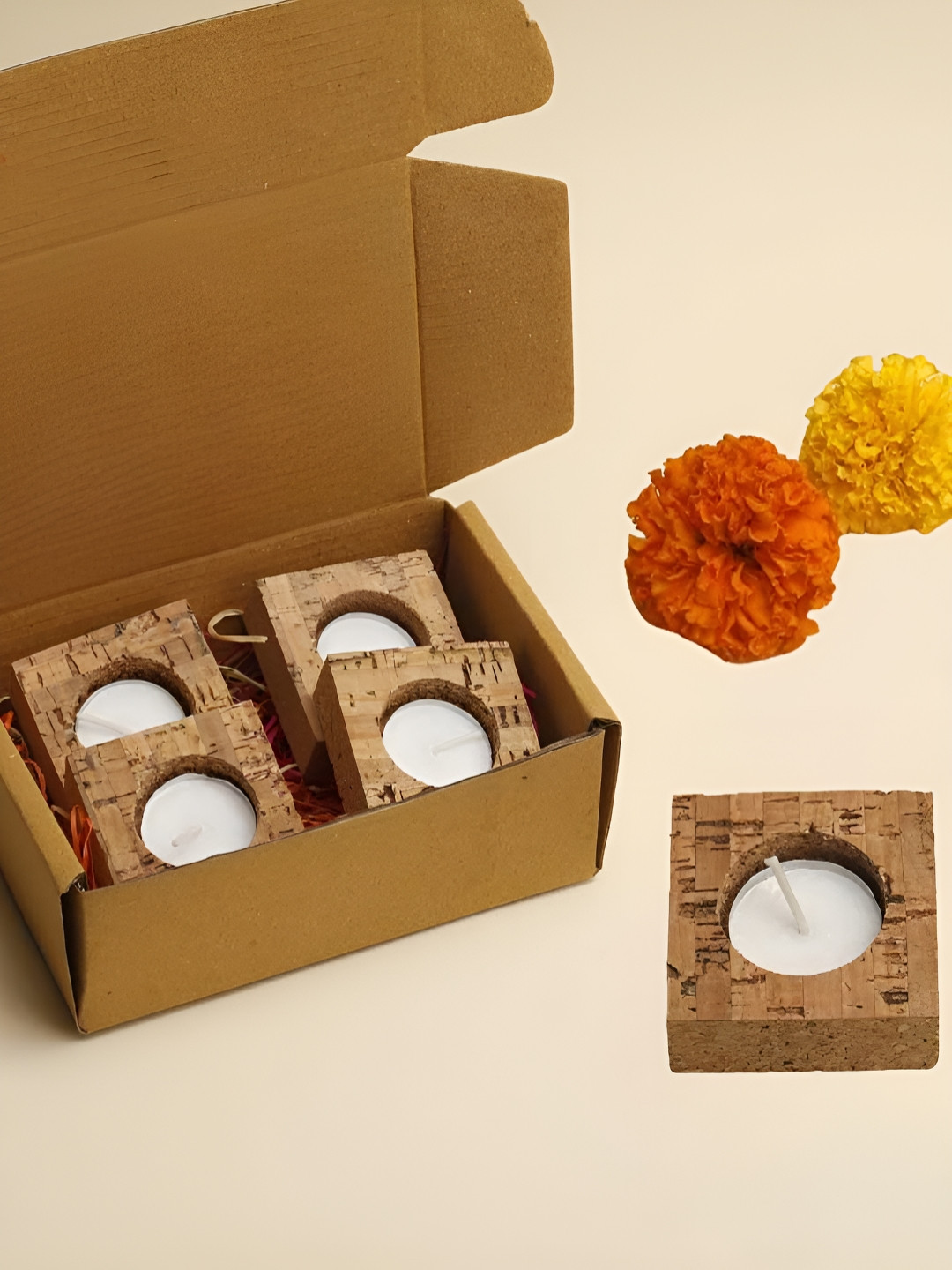 

Aromatic Fables White & Brown 5 pieces Tea Light Candle