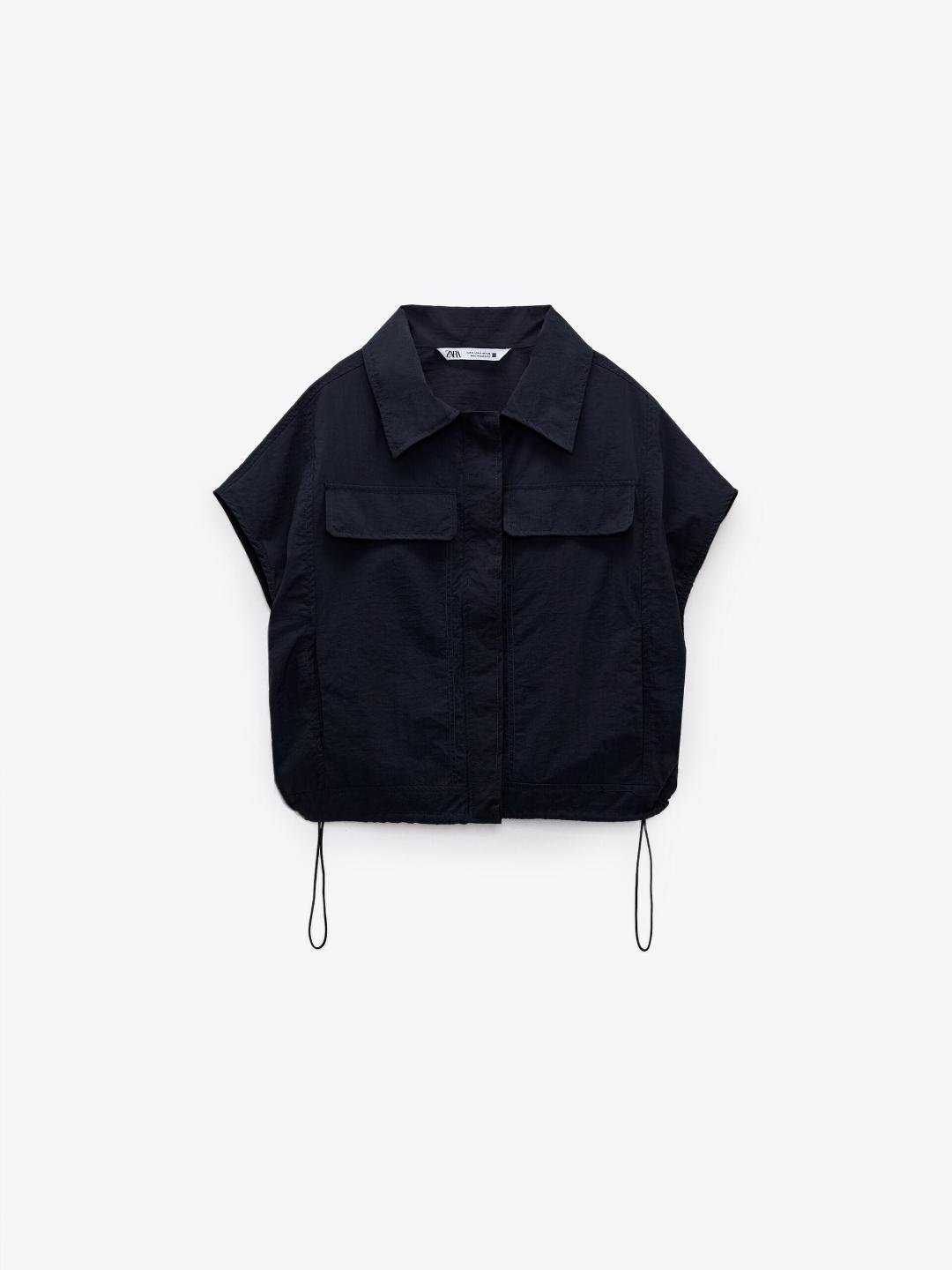 

ZARA Women Navy Blue Shirts