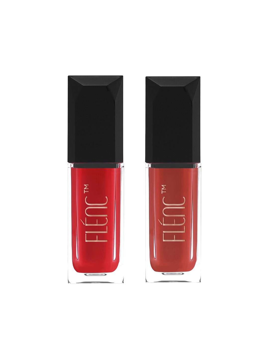 

FLENC Set Of 2 Cryla Velvet Matte Liquid Lipstick-10ml Each-Barcelona & Sydney, Red