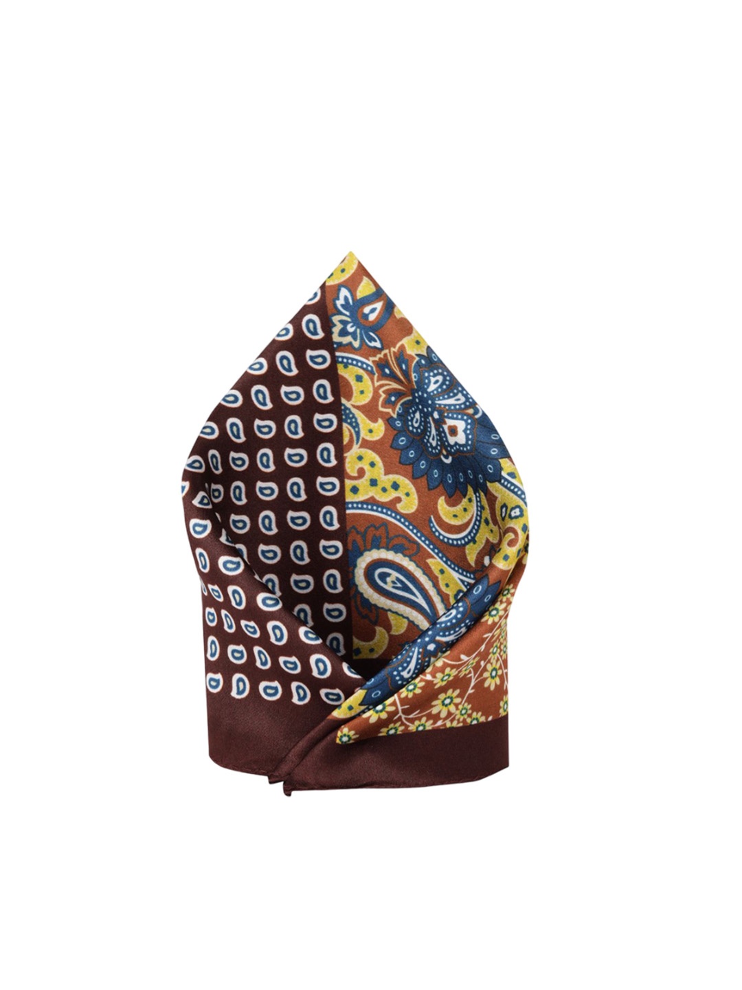 

Peter England Printed Microfiber Pocket Squares, Brown