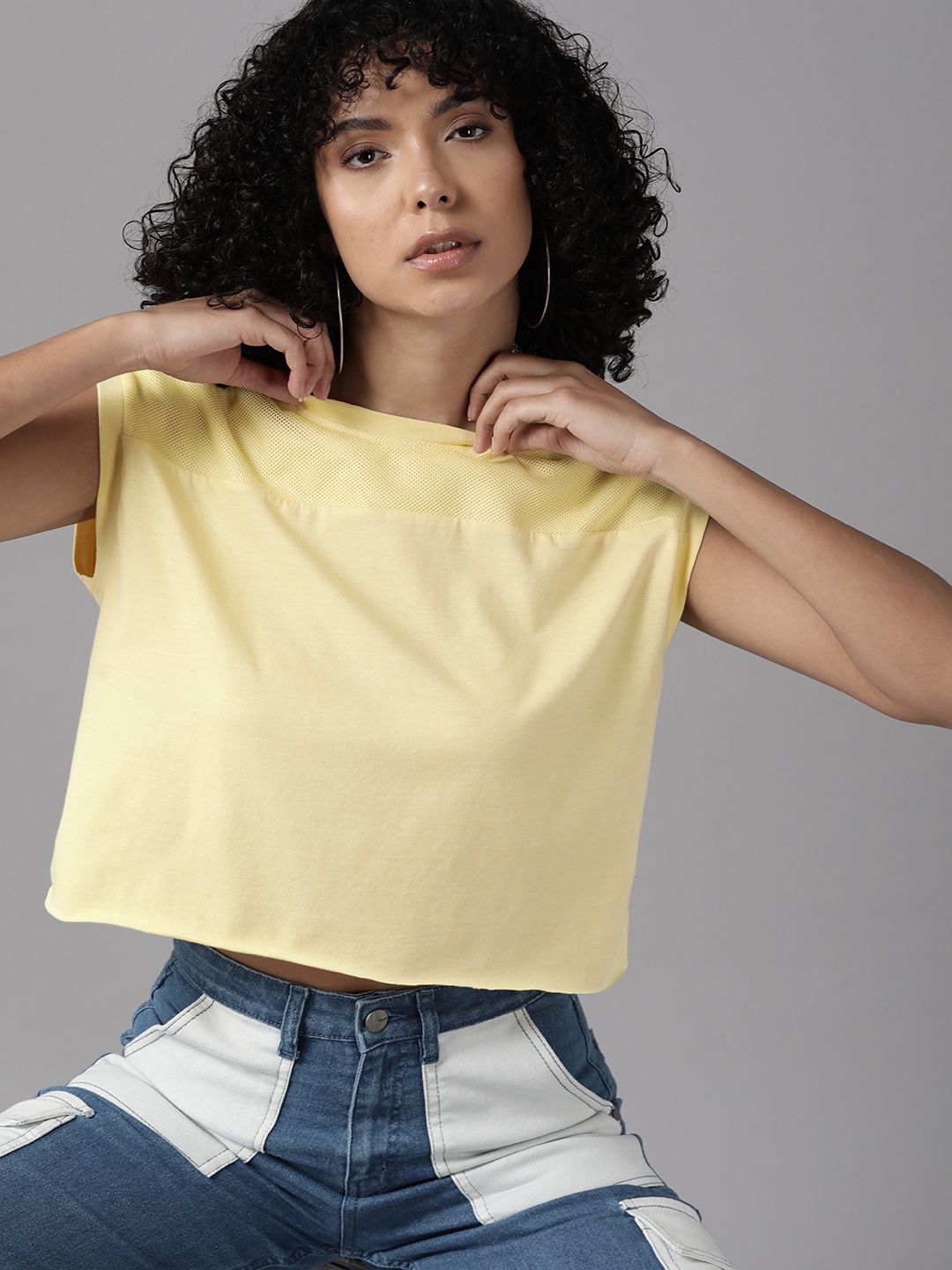 

The Roadster Lifestyle Co. Boxy Fit Cotton T-shirt, Yellow