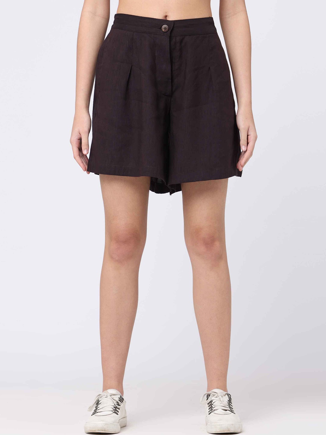 

Saltpetre Women Tencel Shorts, Coffee brown